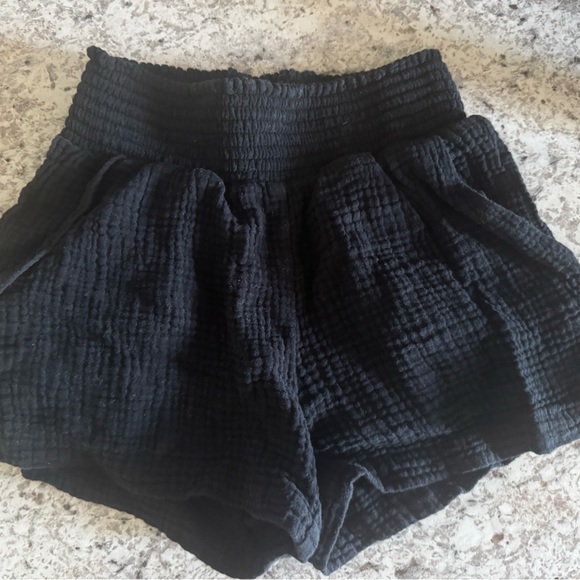 Black High Waist Athletic Shorts - Picture 1 of 1